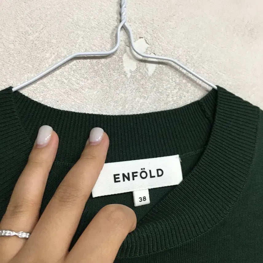 [BUNJANG] Unfold Silk Short-Sleeve Knit Top - Size 38 / 엉폴드 엔폴드 실크 반팔 니트 38