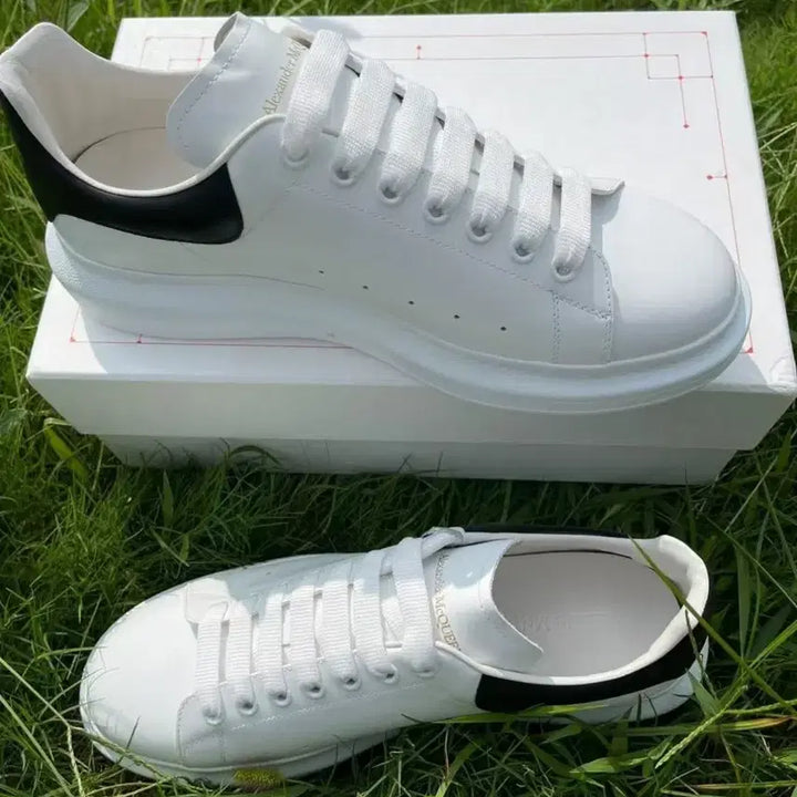 [BUNJANG] Alexander McQueen White Black Heel Sneakers / 알렉산더 맥퀸 화이트 블랙 힐 스니커즈