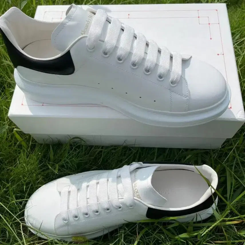 [BUNJANG] Alexander McQueen White Black Heel Sneakers / 알렉산더 맥퀸 화이트 블랙 힐 스니커즈
