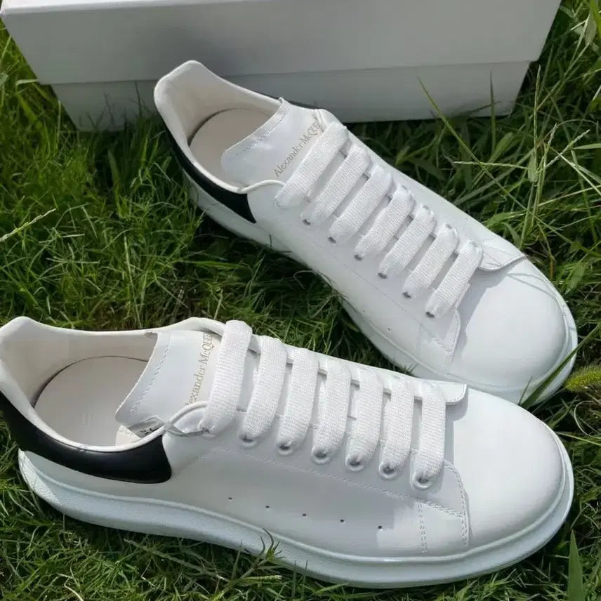 [BUNJANG] Alexander McQueen White Black Heel Sneakers / 알렉산더 맥퀸 화이트 블랙 힐 스니커즈