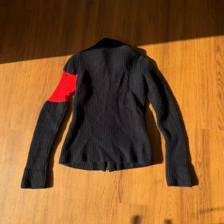 [BUNJANG] Dirk Bikkembergs Wool Knit Zip-Up Red Patch / 딕 비켐버그 울 니트 집업