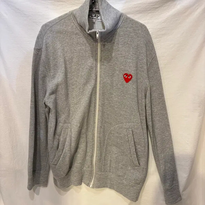 [BUNJANG] Comme des Garçons 5 Heart Zip-Up Hoodie Gray XL / 꼼데가르송 5 하트 집업 그레이