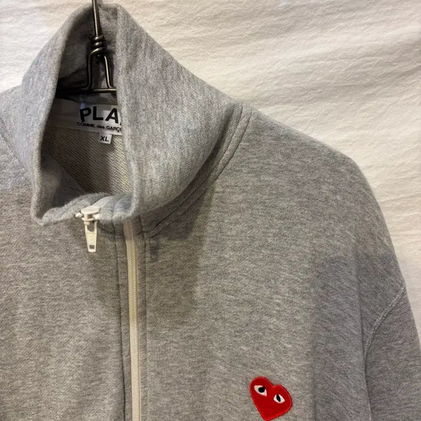 [BUNJANG] Comme des Garçons 5 Heart Zip-Up Hoodie Gray XL / 꼼데가르송 5 하트 집업 그레이