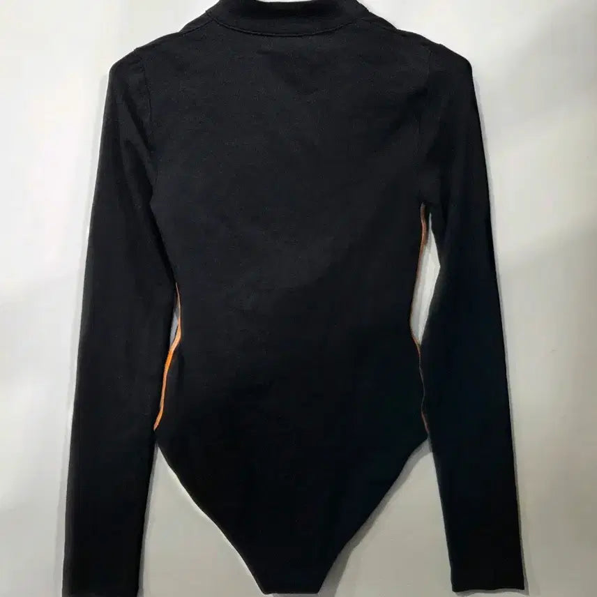 [BUNJANG] Black Elite Long Sleeve Bodysuit / 블랙 엘리트 긴팔 바디수트