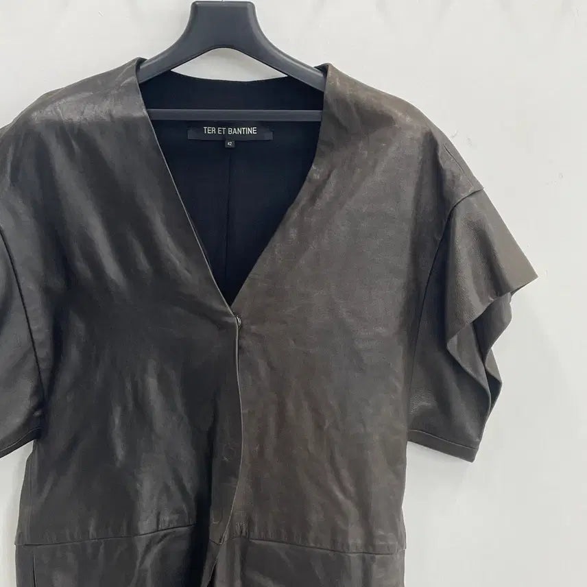 [BUNJANG] Trevanti Leather One-Piece Dress / 테레반티네 레더 원피스