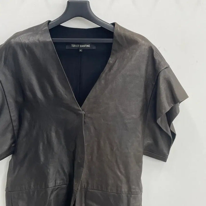 [BUNJANG] Trevanti Leather One-Piece Dress / 테레반티네 레더 원피스