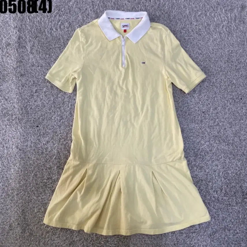 [BUNJANG] Tommy Hilfiger Yellow Short Sleeve Polo Dress M / 타미힐피거 옐로우 반팔 카라 원피스 m