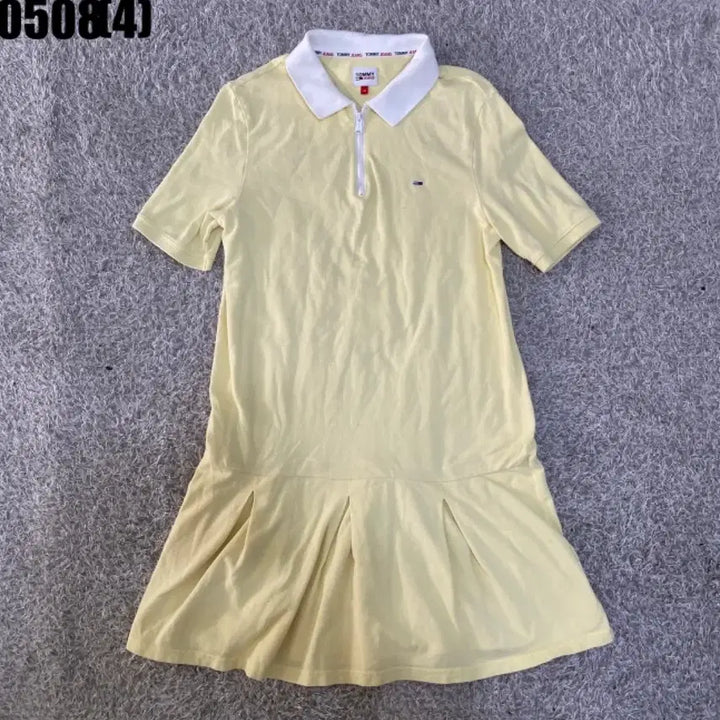 [BUNJANG] Tommy Hilfiger Yellow Short Sleeve Polo Dress M / 타미힐피거 옐로우 반팔 카라 원피스 m
