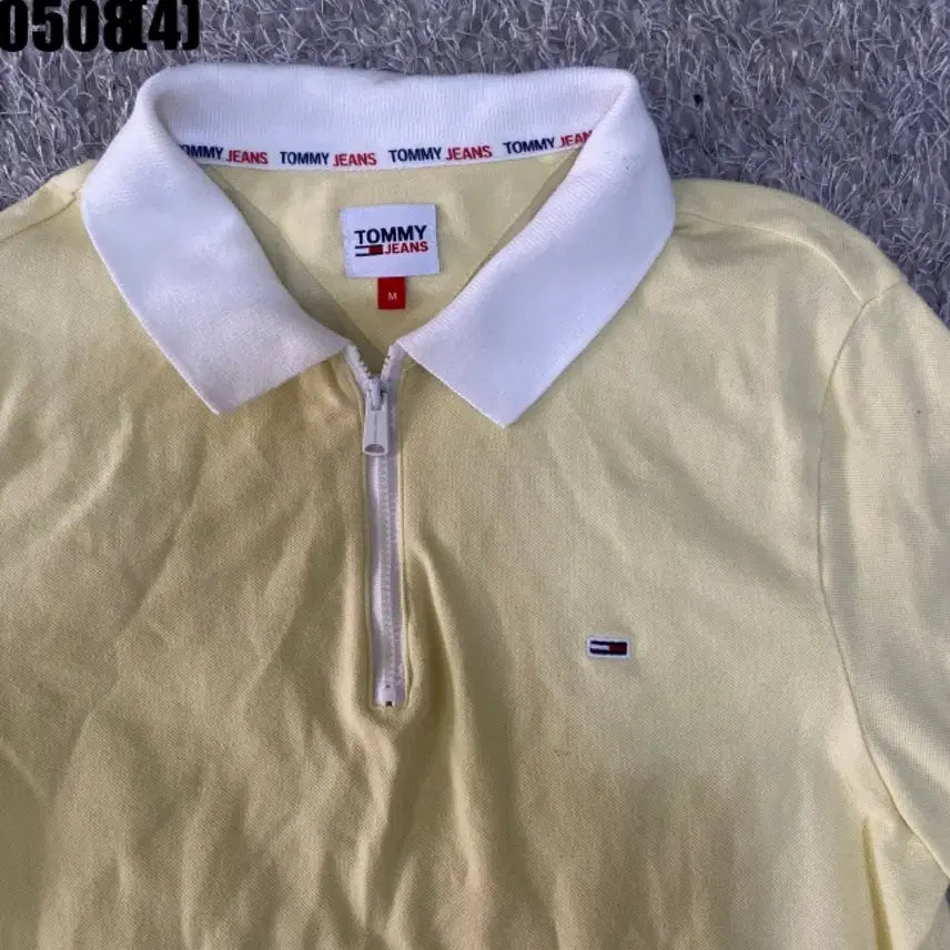 [BUNJANG] Tommy Hilfiger Yellow Short Sleeve Polo Dress M / 타미힐피거 옐로우 반팔 카라 원피스 m