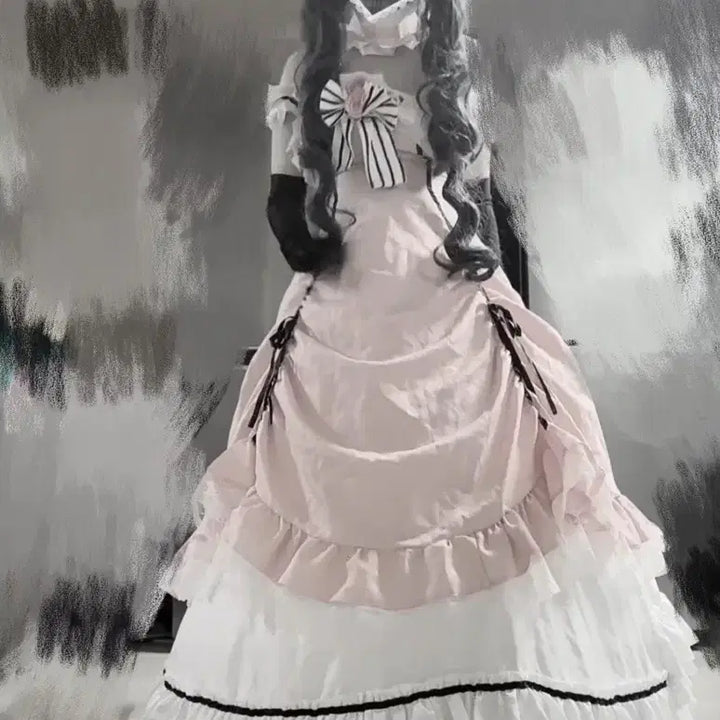 [BUNJANG] Black Butler Ciel Phantomhive Female Costume Set / 흑집사 울새/여장 시엘 코스튬 가발, 악세사리, 드레스 포함
