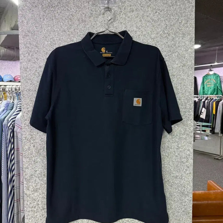 [BUNJANG] Carhartt Navy Polo Shirt B4703 / 칼하트 네이비 폴로 셔츠 B4703