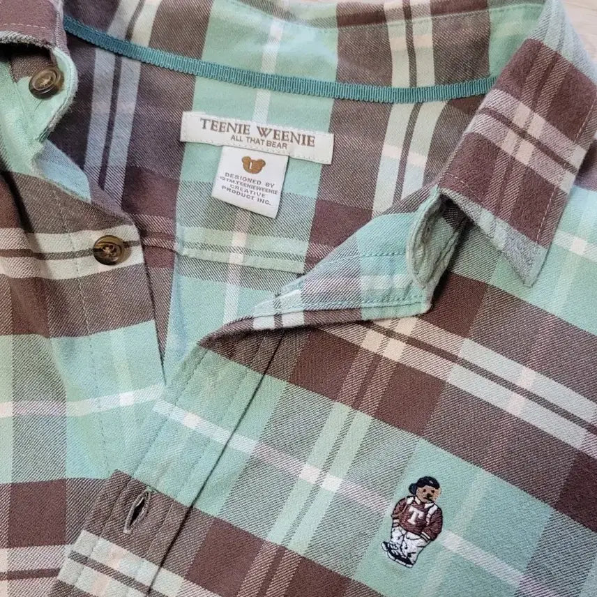 [BUNJANG] Teenie Weenie Custom Vintage Cropped Shirt / 티니위니 크롭 체크 셔츠 김코디 커스텀 빈티지