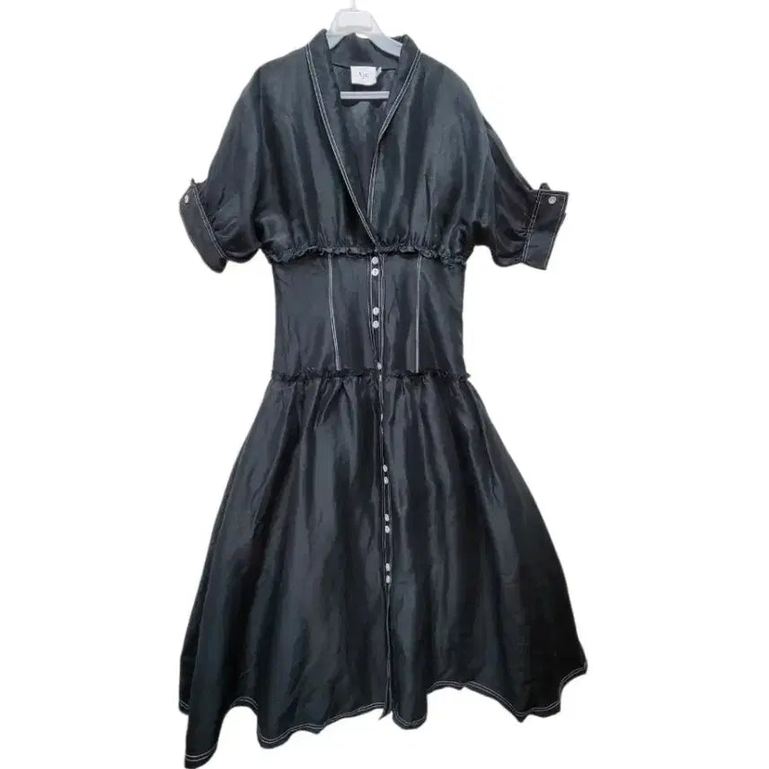 [BUNJANG] Line &amp; Age Silk Linen Blend Dress / 100만원대 라인 에이지는 호주에서 설립된 디자이너 브랜드 원피스