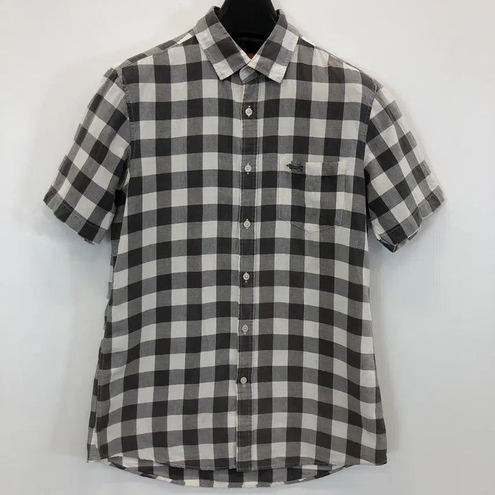 [BUNJANG] Louis Castel Linen Blend Embroidered Logo Short Sleeve Shirt / 루이까스텔 린넨혼방 자수로고 반팔셔츠 100