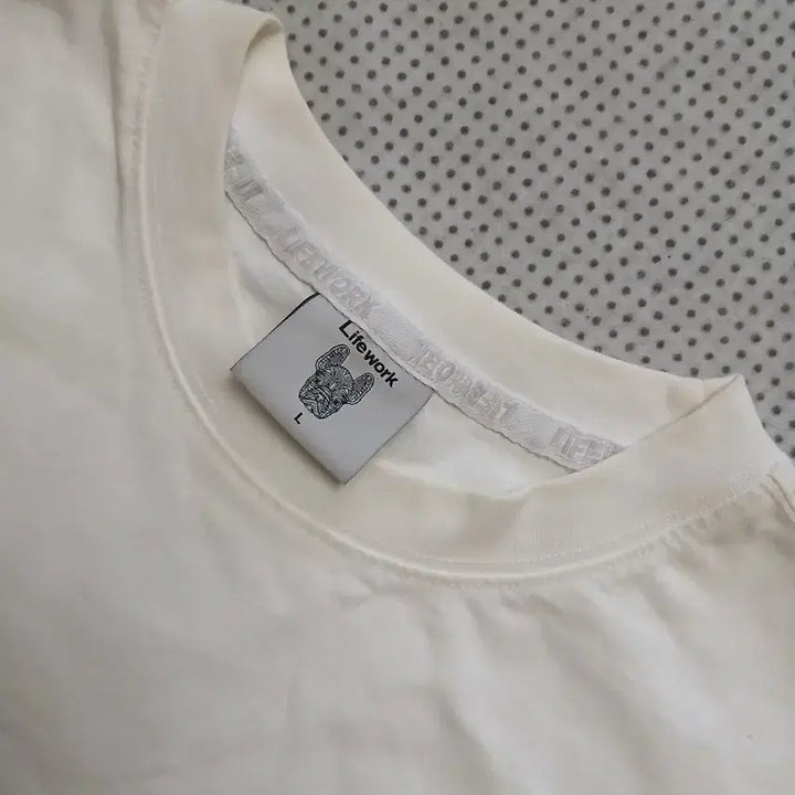 [BUNJANG] LifeWork White 7-Sleeve T-Shirt / 라이프워크 화이트 7부 티셔츠
