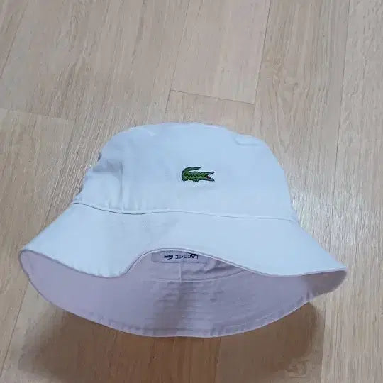 [BUNJANG] Lacoste White Bucket Hat / 라코스테 화이트 버킷햇 정품