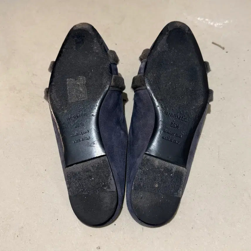 [BUNJANG] Hermès Roxane Mink Fur Suede Mules Size 36.5 / 에르메스 뮬 록산느