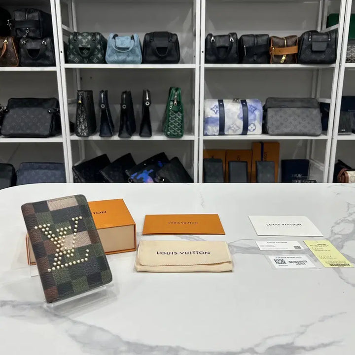 [BUNJANG] Louis Vuitton Damoflage Pocket Organizer Card Holder / [새상품급]루이비통 다모플라주 포켓 오거나이저 카드지갑