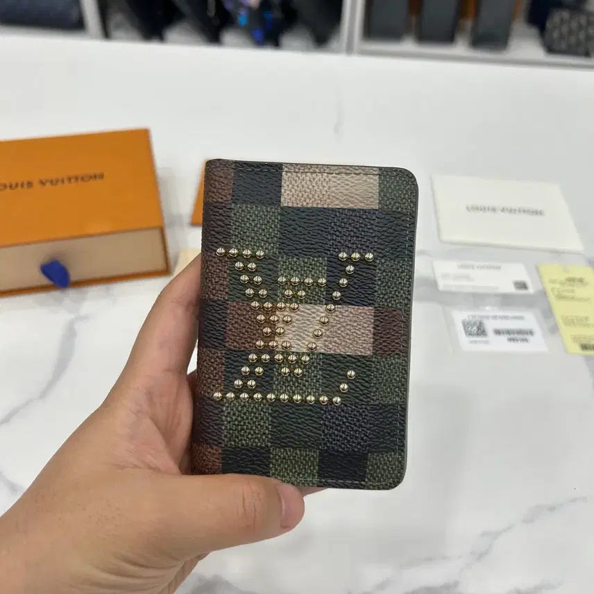 [BUNJANG] Louis Vuitton Damoflage Pocket Organizer Card Holder / [새상품급]루이비통 다모플라주 포켓 오거나이저 카드지갑
