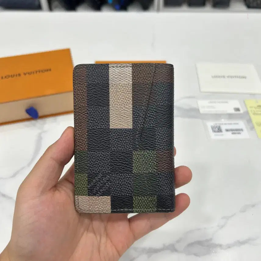 [BUNJANG] Louis Vuitton Damoflage Pocket Organizer Card Holder / [새상품급]루이비통 다모플라주 포켓 오거나이저 카드지갑