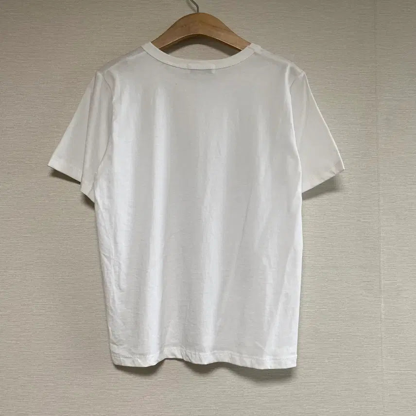 [BUNJANG] i.hour White Round Neck Solid Short Sleeve T-shirt / i.hour 화이트 라운드넥 솔리드 반팔 티셔츠