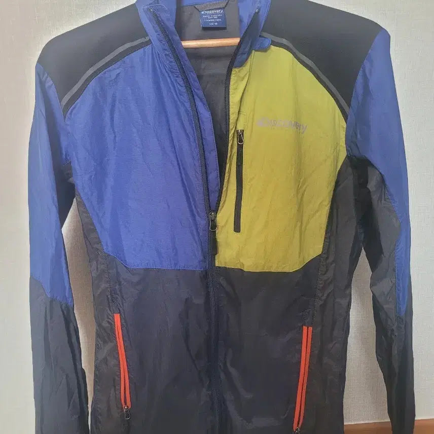 [BUNJANG] Discovery Color Block Windbreaker Jacket / 디스커버리 바람막이 블루/블랙/옐로우