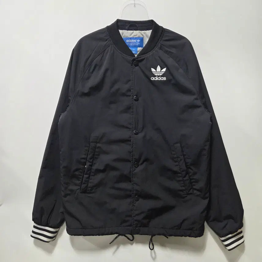 [BUNJANG] Adidas Black Embroidered Bomber Coach Jacket / 아디다스 블랙 엠브로이더드 봄버 코치 자켓 85 26050804