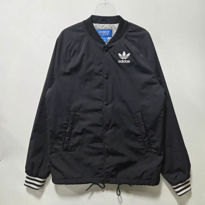 [BUNJANG] Adidas Black Embroidered Bomber Coach Jacket / 아디다스 블랙 엠브로이더드 봄버 코치 자켓 85 26050804