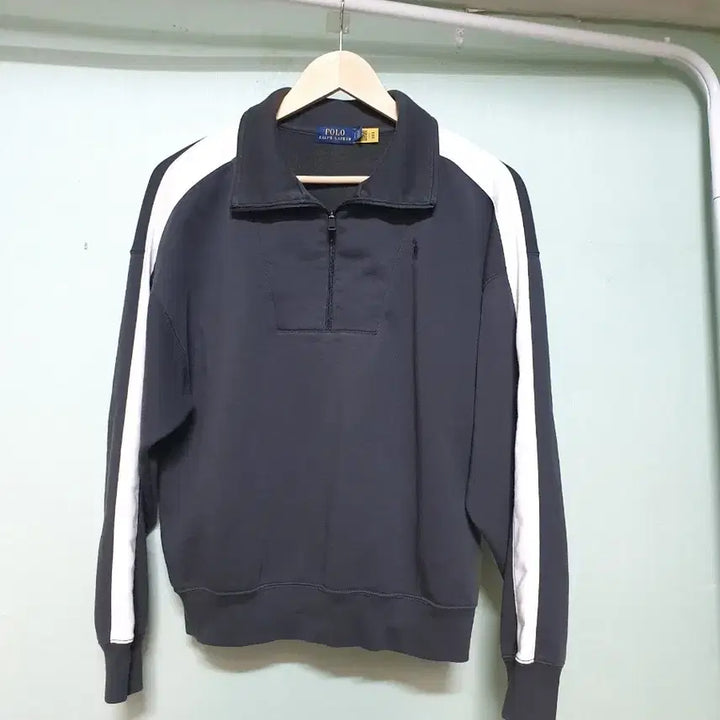 [BUNJANG] Polo Ralph Lauren QR Fleece Half-Zip Sweatshirt Size S / 폴로랄프로렌 qr 기모 반집업 S