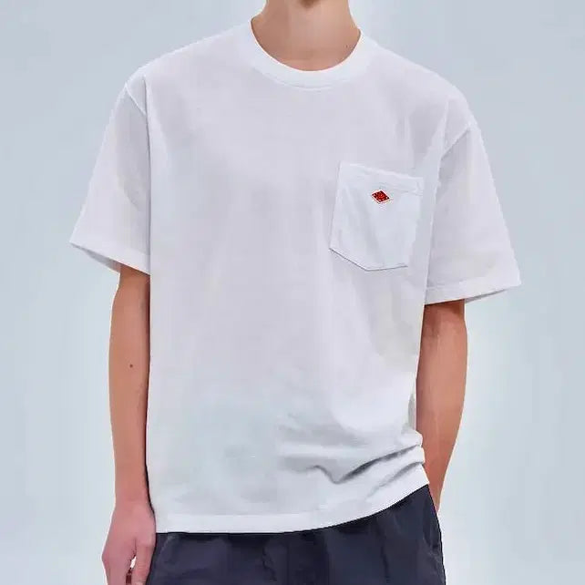 [BUNJANG] DANTON Pocket T-Shirt White 2XL New / 단톤 포켓 반팔티 화이트 2XL사이즈 새상품