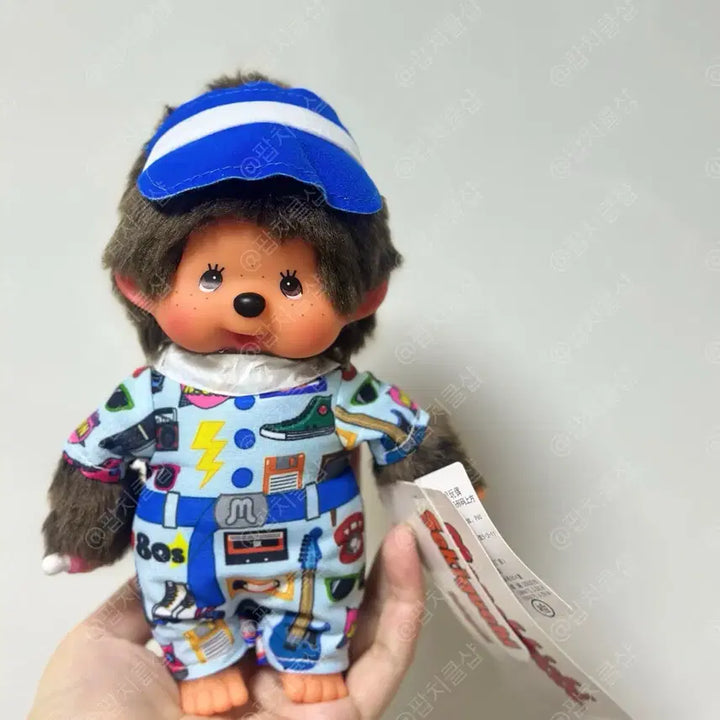 [BUNJANG] Monchhichi 80s Jumpsuit Romper Doll Figure / 몬치치 80s 점프슈트 롬퍼 인형 피규어