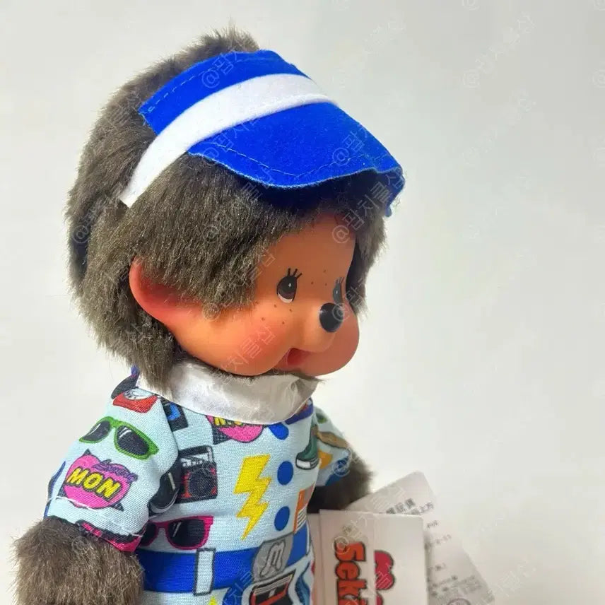 [BUNJANG] Monchhichi 80s Jumpsuit Romper Doll Figure / 몬치치 80s 점프슈트 롬퍼 인형 피규어