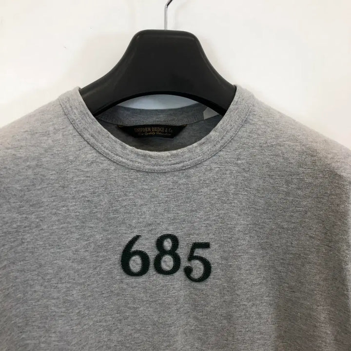 [BUNJANG] Uniform Bridge Grey Cotton Short Sleeve T-Shirt L / 유니폼브릿지 그레이 반팔 L