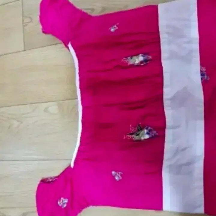 [BUNJANG] Kimono Style Hot Pink Dress (Size 44-55) / 기모노스타일 핫핑크원피스44-55 파티이벤트