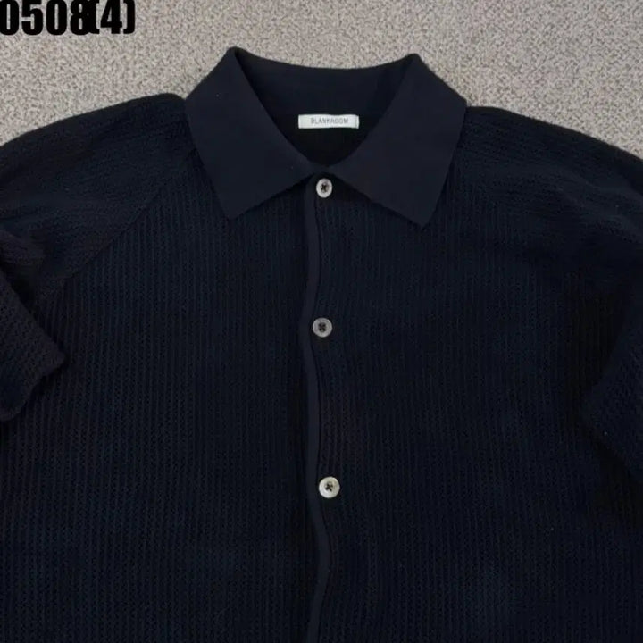 [BUNJANG] Kamoshita Black Knit Shirt Cardigan / 카모시타 블랙 니트 셔츠 가디건