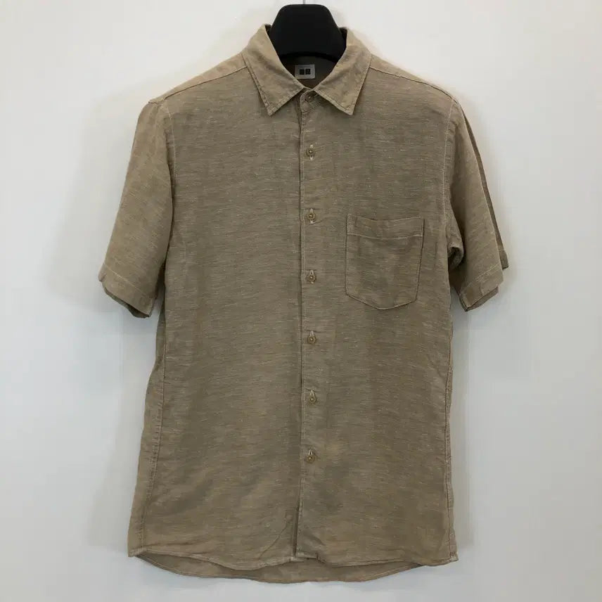 [BUNJANG] Uniqlo Linen Blend Short Sleeve Shirt M / 유니클로 린넨혼방 반팔셔츠 M