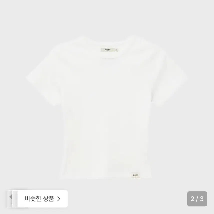 [BUNJANG] Glowny G Baby Tee White S / 글로니 glowny g baby tee