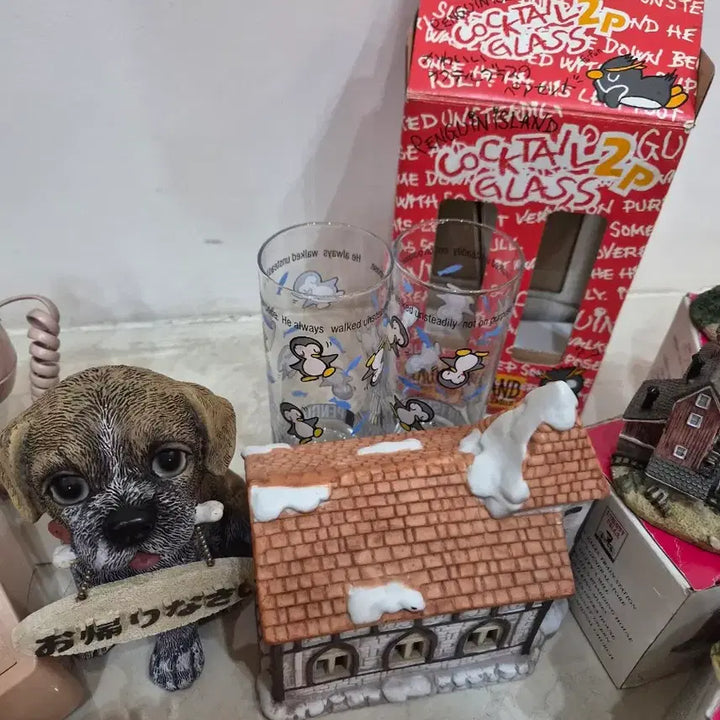[SOLD OUT] 빈티지소품 일괄판매 빈티지 다이얼전화기 하우스 피규어 빈티지컵