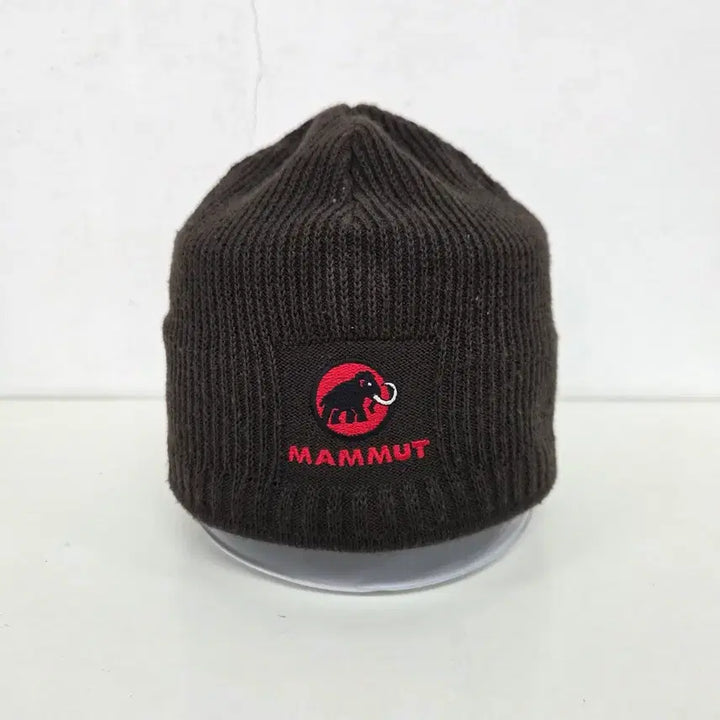 [BUNJANG] Mammut Swiss Mammoth Logo Knit Beanie Brown / 마무트 스위스 매머드 로고 니트 비니