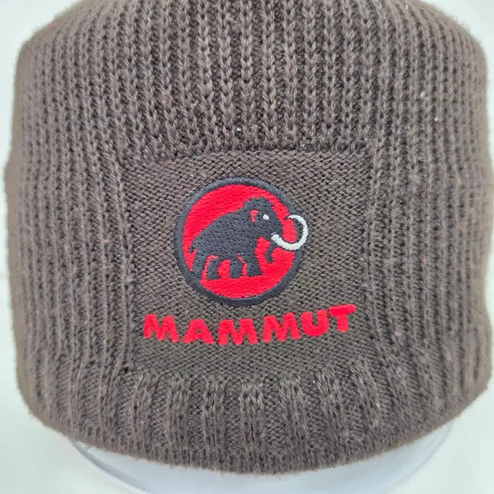 [BUNJANG] Mammut Swiss Mammoth Logo Knit Beanie Brown / 마무트 스위스 매머드 로고 니트 비니