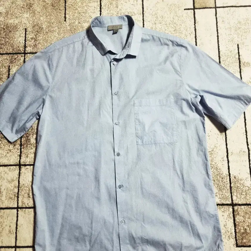[BUNJANG] COS Sky Blue Short Sleeve Shirt / 매장정품 COS 코스 스카이블루 반팔 셔츠 사이즈 M~L