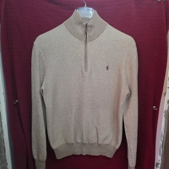 [BUNJANG] Polo Ralph Lauren Half-Zip Knit Sweater Beige / 폴로 하프집업 니트 베이지.   명/4