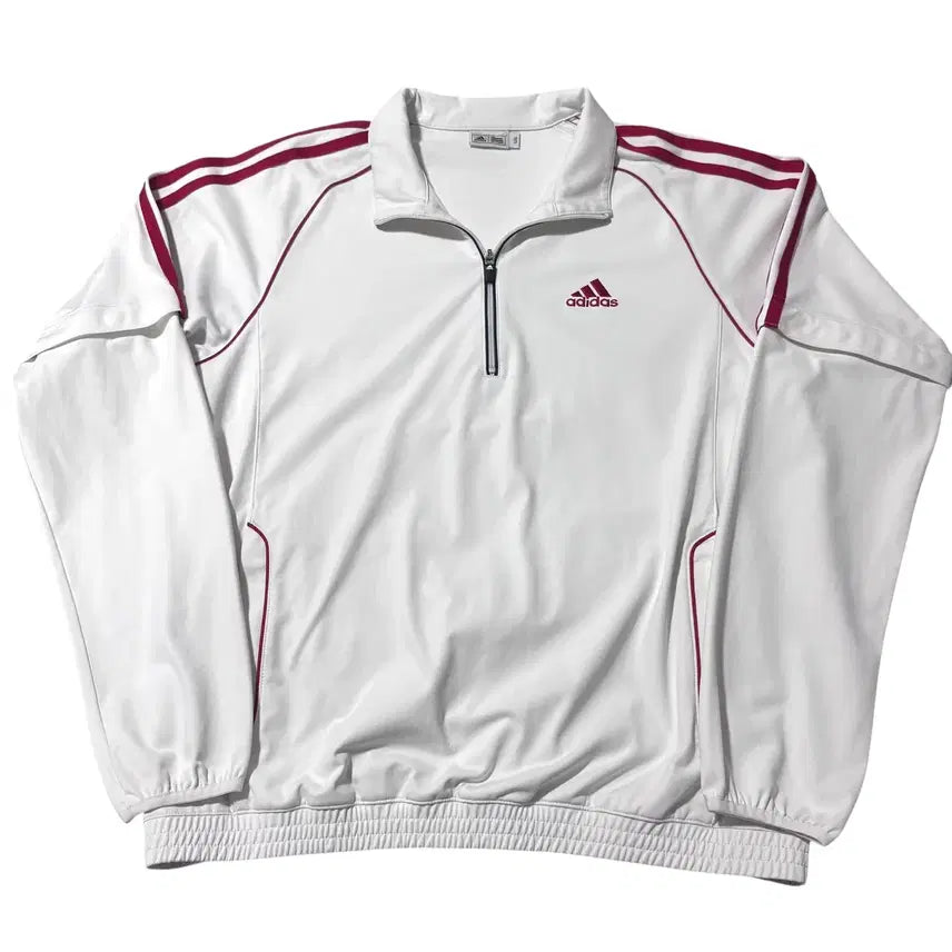 [BUNJANG] Adidas White and Red Anorak Windbreaker L / 아디다스 흰빨 아노락 윔업