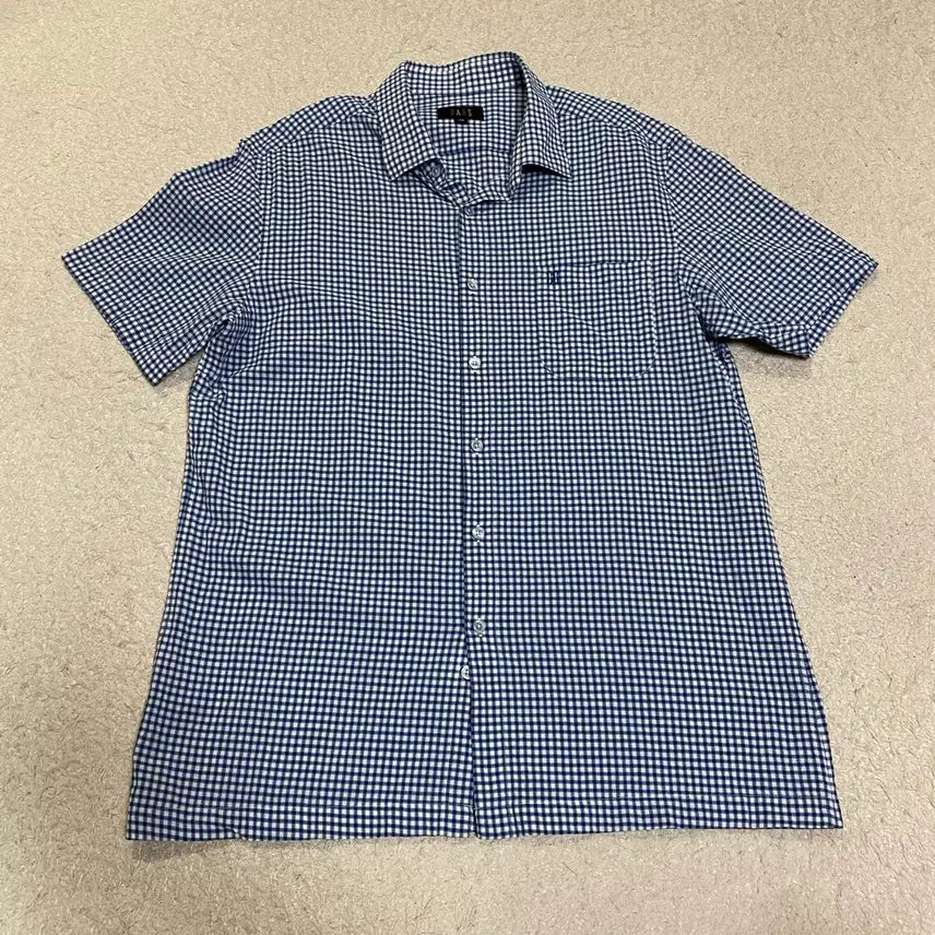 [BUNJANG] DAKS Check Short Sleeve Shirt / DAKS 닥스 체크 반팔 셔츠 105