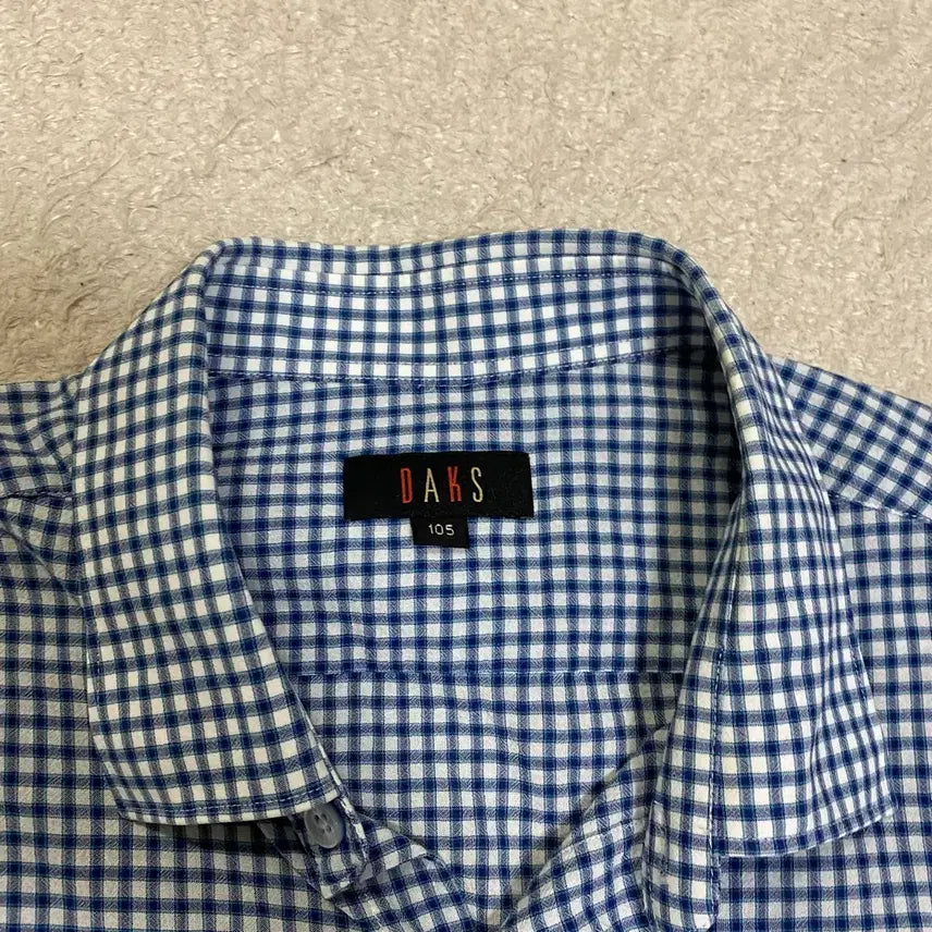 [BUNJANG] DAKS Check Short Sleeve Shirt / DAKS 닥스 체크 반팔 셔츠 105