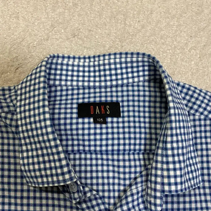 [BUNJANG] DAKS Check Short Sleeve Shirt / DAKS 닥스 체크 반팔 셔츠 105