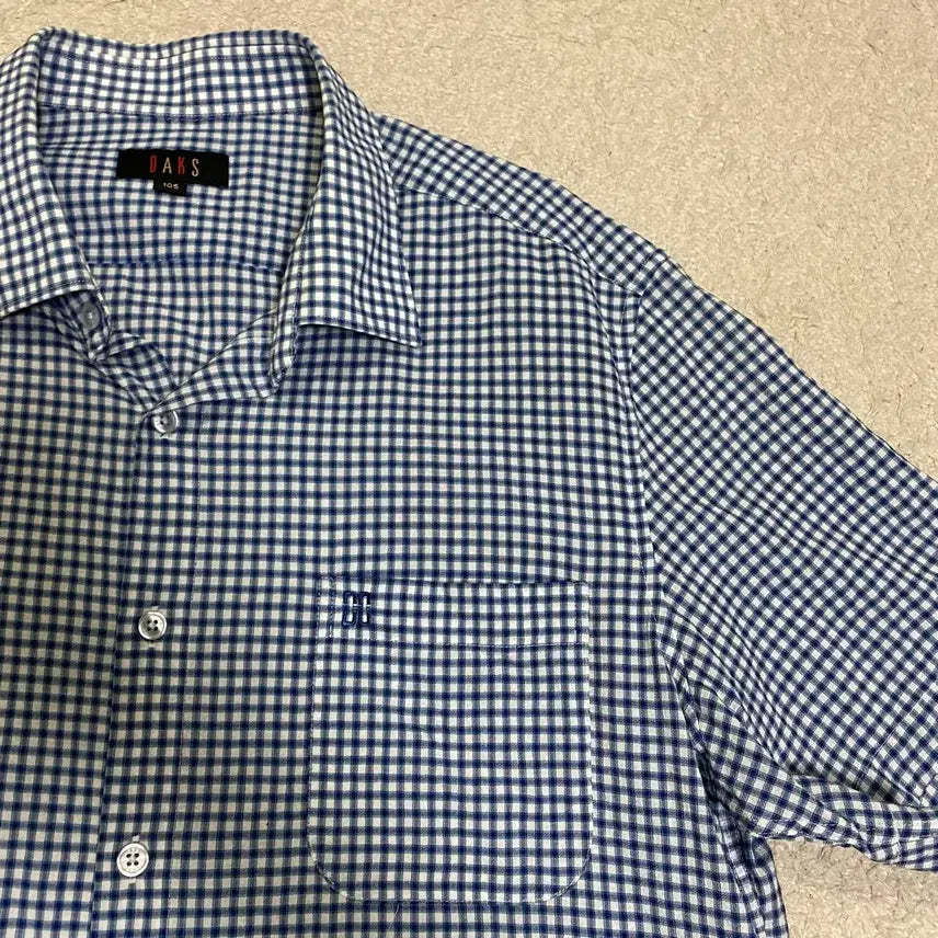 [BUNJANG] DAKS Check Short Sleeve Shirt / DAKS 닥스 체크 반팔 셔츠 105