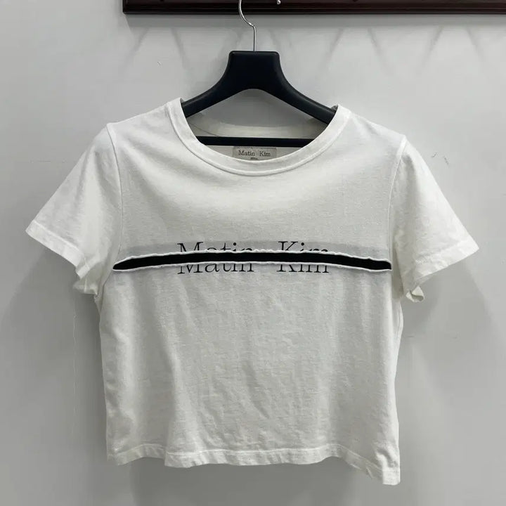 [BUNJANG] Matinkim White Logo Short-Sleeve T-Shirt M / 마뗑킴 여성55-66 화이트 로고 반팔티