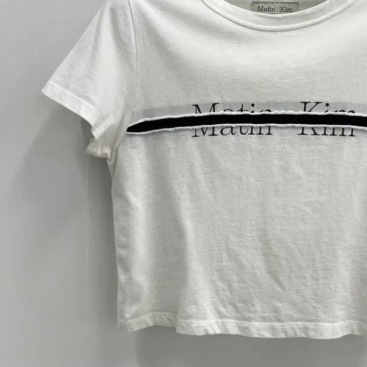 [BUNJANG] Matinkim White Logo Short-Sleeve T-Shirt M / 마뗑킴 여성55-66 화이트 로고 반팔티