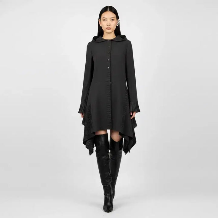 [BUNJANG] Lie Sang Bong Paris Avant-Garde Pleated Unbalanced Hooded Jacket / [미착용/새상품] 이상봉 파리 아방가르드 플리츠 언밸런스 후드 자켓